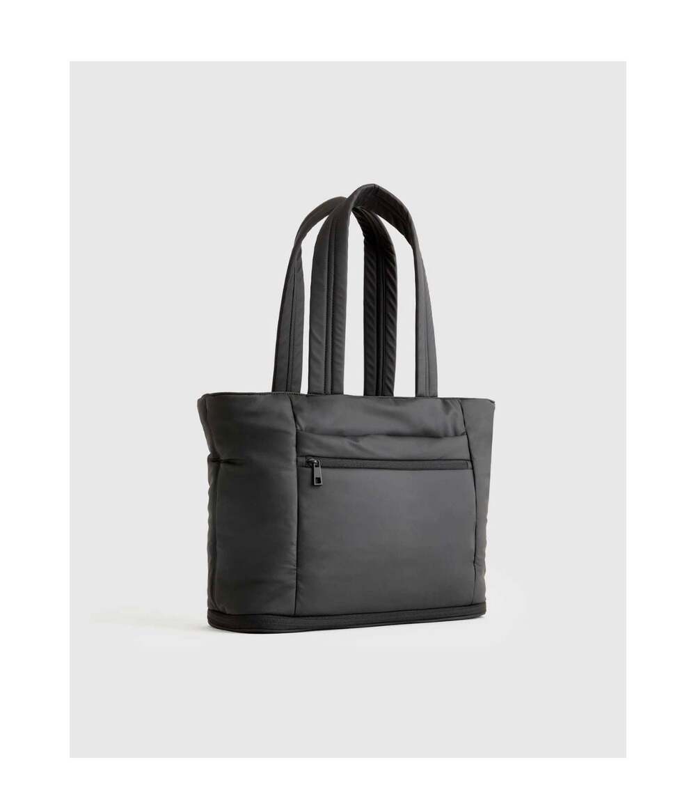 Quince Water Repellent Puff Expandable Tote Bag black NEW W/ tags fast2ship - Picture 2 of 9
